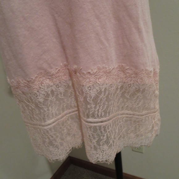 Anthropologie Deletta Linen & Lace tee shirt top - Picture 4 of 6